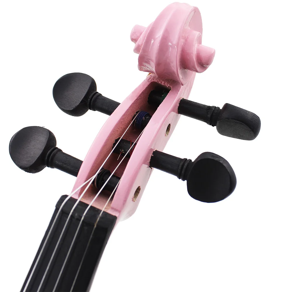 Pink Violin 4/4 Maple Panel Gift For Beginners Violin Lovely Present Suitable Music Course Study Ornament With Practical Parts