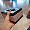 Luxury Rhinestone Tissue Box Desktop Napkin Holder Storage Container Kitchen Bathroom Tissue Boxes Rectangle Paper Towel Holder 1