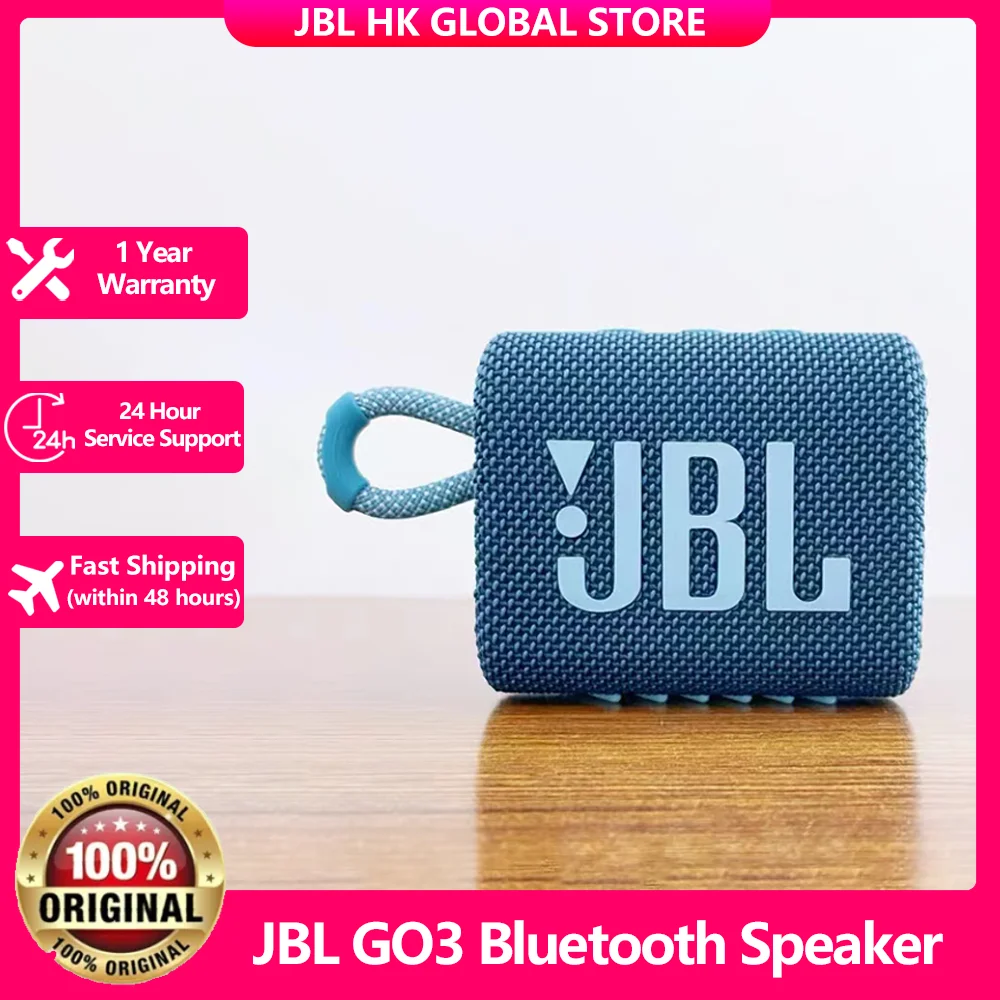 

JBL GO3 100%Original Wireless Speaker With Bluetooth 5.1, Portable Waterproof Speaker, Suitable For Outdoor, Sports