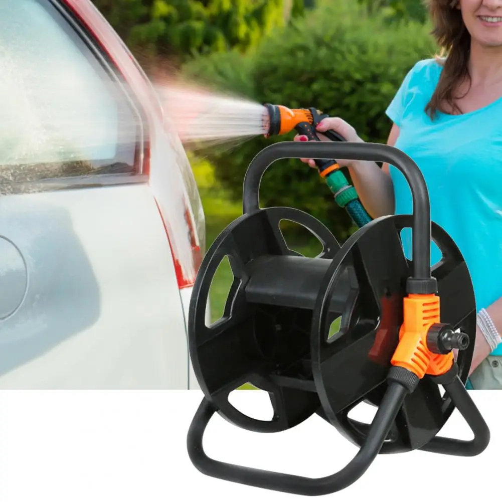 Hose Reel Heavy Duty No Tangling Smooth Operation Non-slip Handle Shatterproof Storage Plastic Space Saving Cord Storage Reel hose reel