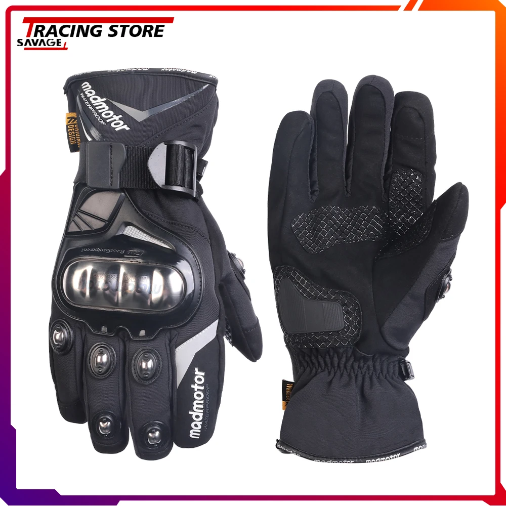 

SAVAGE Motorcycle Gloves Winter Keep Warm New Windproof Waterproof Motocross Motorbike Racing Riding Gloves Sports Touch Screen