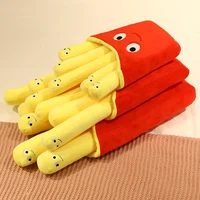 Red Potato Chips Bag French Fry Fries 5 Sticks Plush Toy Stuffed Pizza Hamburger Cartoon Plushie Peluche Food Pillow Decor Gift 1