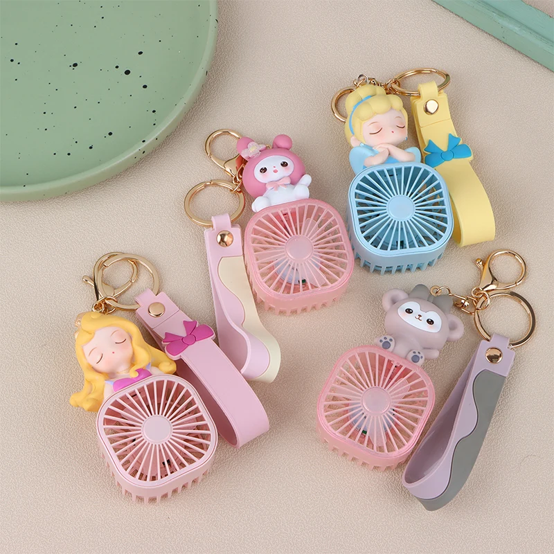 

Подвесной мини-вентилятор Sanrio My Melody Kuromi, брелок для ключей, USB, 500 мАч, портативный и компактный