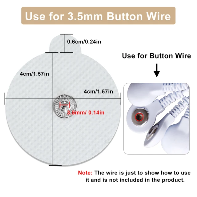 Electrostimulation Patches Reusable Non-woven Tens Electrode Pads Acupuncture Physiotherapy EMS  Muscle Stimulator Gel Sticker 4