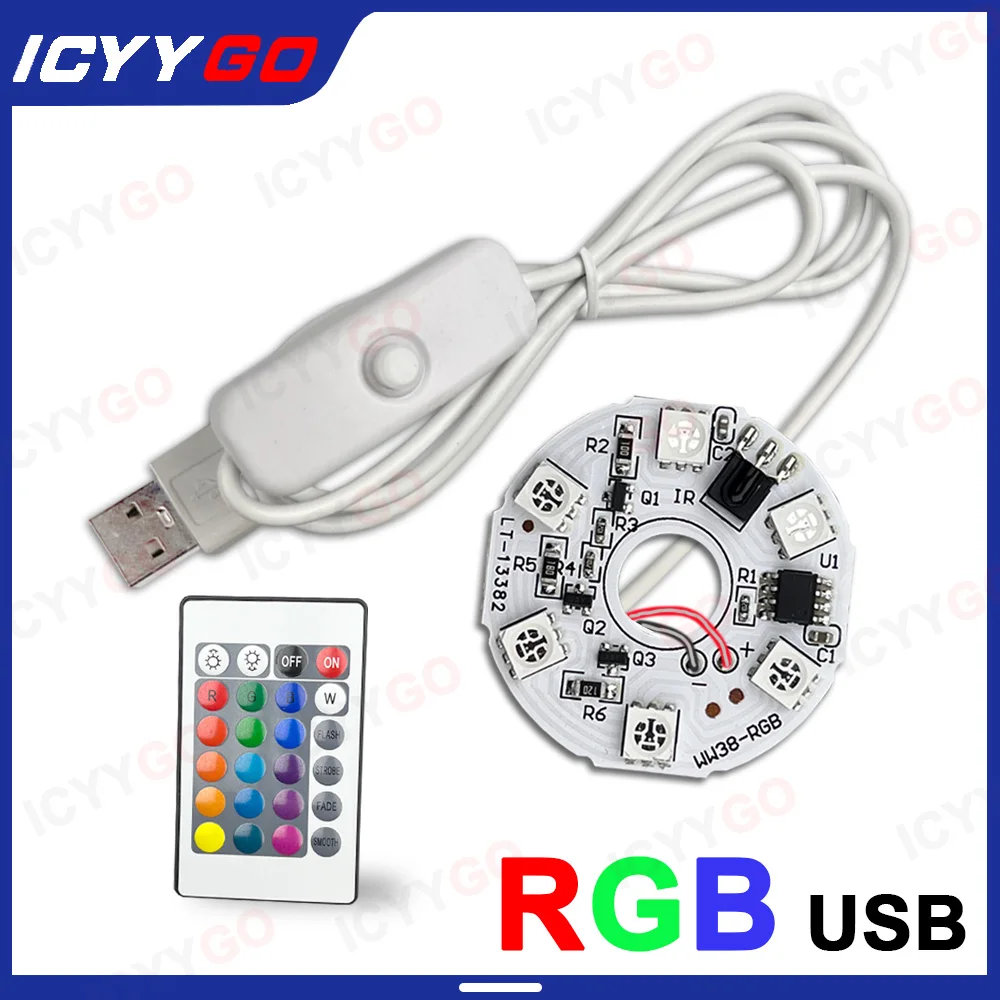 Input USB DC5V RGB LED Light Board Low Voltage Colorful Gradient 1M ...
