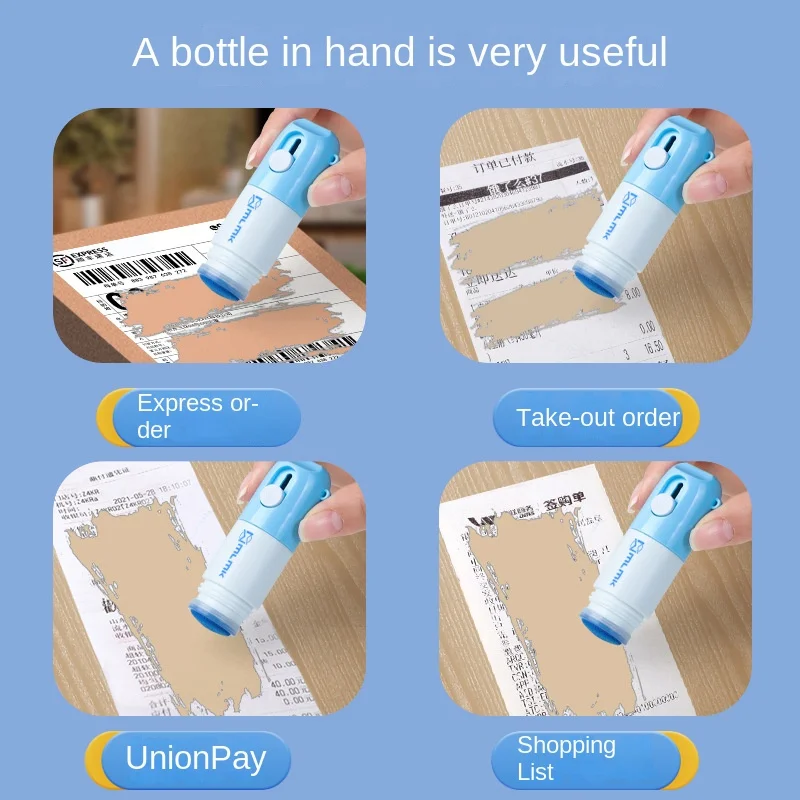 Thermal Paper Correction Fluid Thermal Paper Eraser Pen Thermal Paper Correction Fluid with Unboxing Knife Durable Thermal Paper Data Identity Protection Fluid Eraser