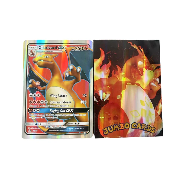 15*21CM Pokemon Cards English  GX VMax Oversized Card Charizard Pikachu Rare Collection Battle Trainer Children Birthday Gifts 3