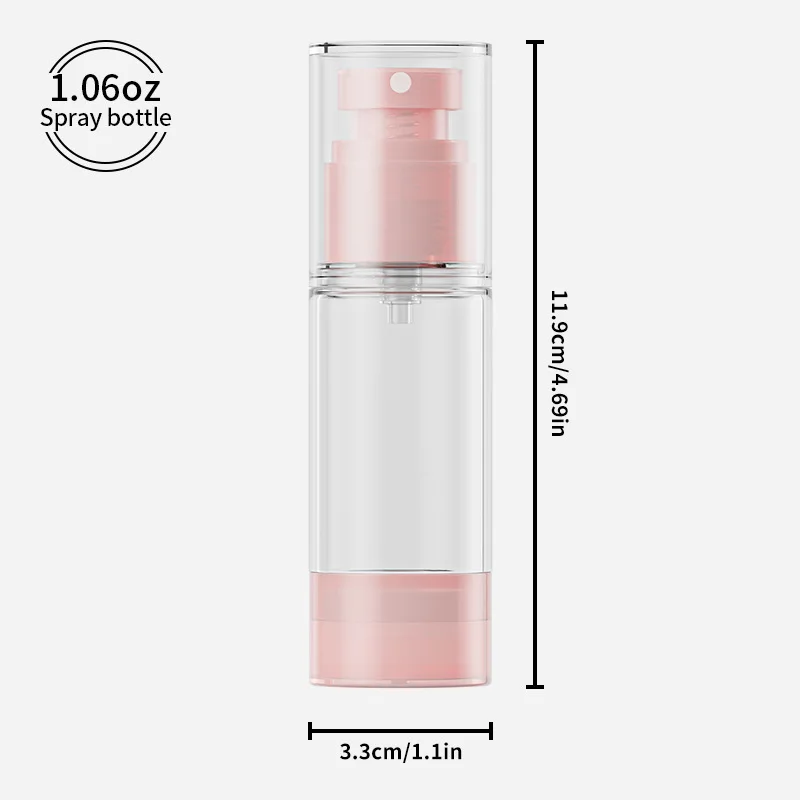 Portable Airless Cosmetic Dispenser Set - Refillable Hydration and Lotion Bottles