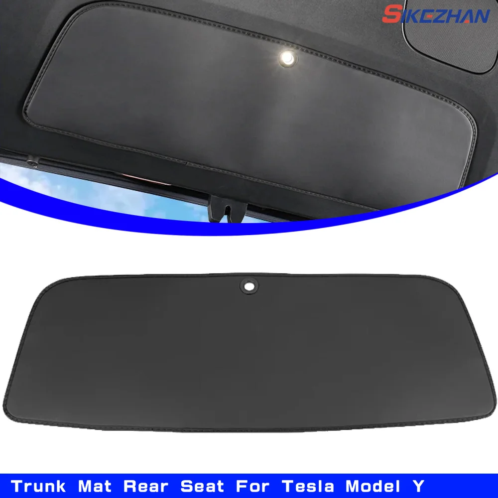 Trunk Mat Rear Seat Back Protector Pad Backrest All Weather Liner Pet Anti-kick Pad For Tesla Model Y Model 3 Highland