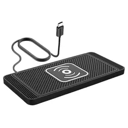Premium Wireless Car Charging Pad - 15W Fast Charging with Automatic Sensing & Non - Slip Silicone Surface (TypeC)