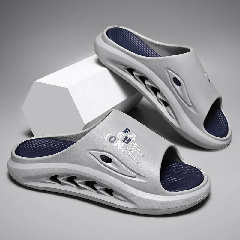 

Fashion Men Slippers Outdoor Sandals Beach Soft Sole Indoor Slides Design Men Casual Shoes Flip-flops Home Slippers Size 39-48