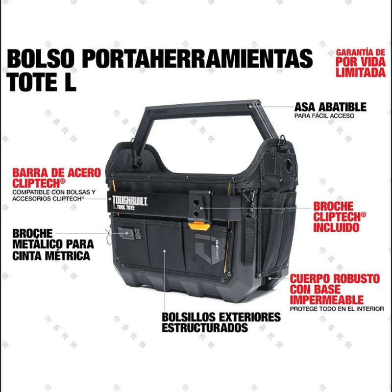 Electrician Tool Suitcase Oxford Portable Storage System 12 Inch Tool Case Multifunctional Hardware Mechanical Workshop Tools 3
