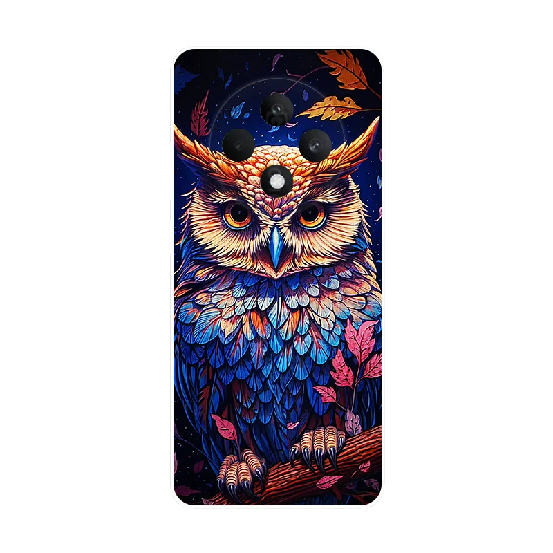 Flower Cat Painted Soft Silicone Case - Stylish Protective Cover