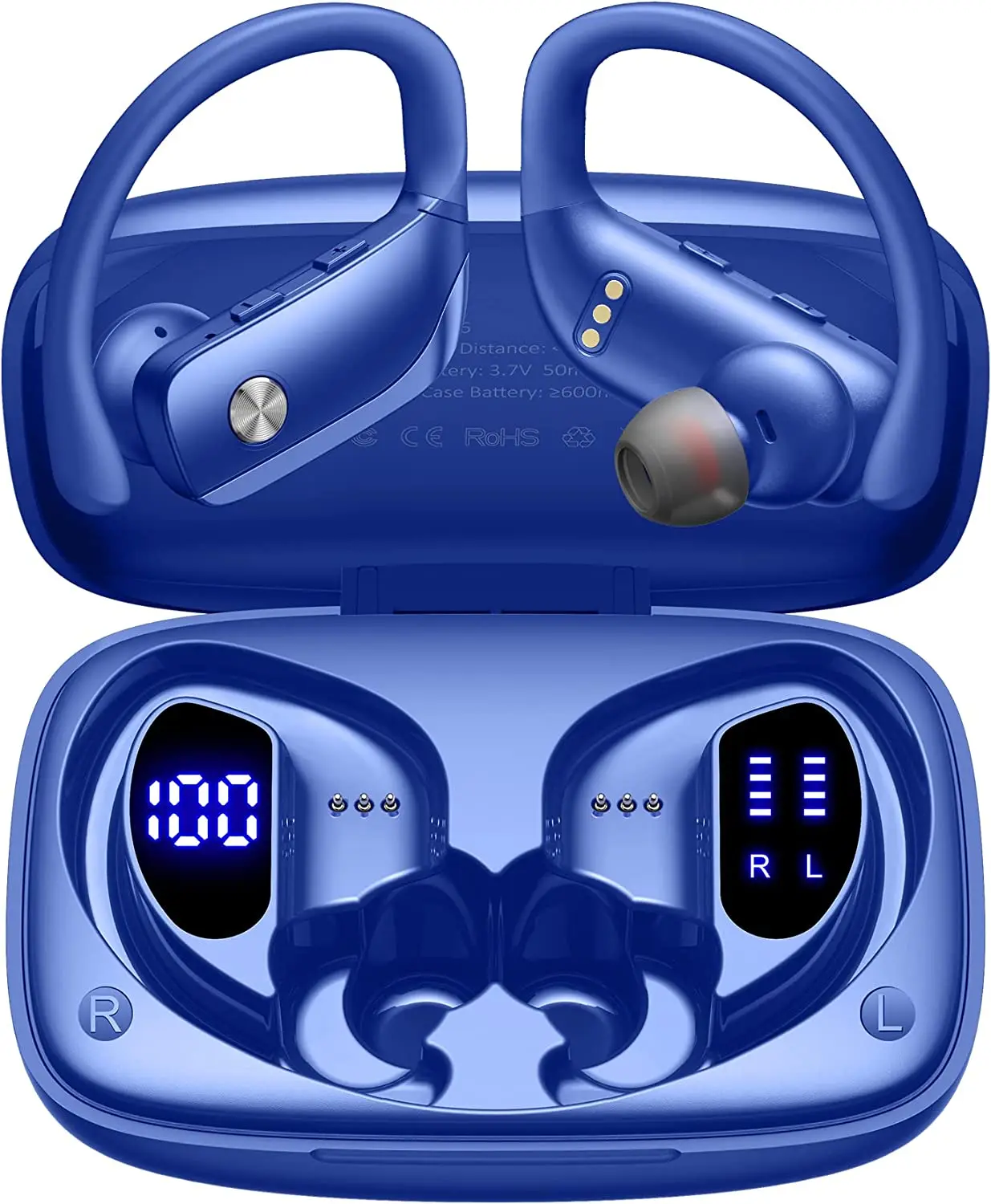 Wireless Bluetooth Earbuds with Extended Playtime and LED Display Case