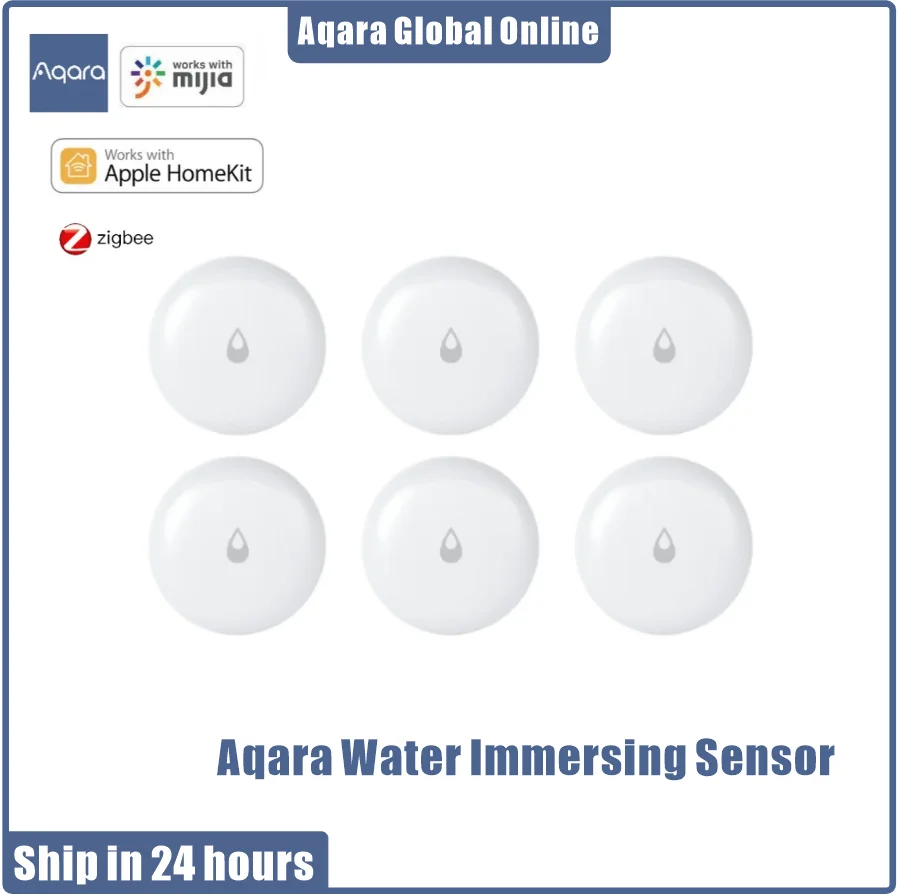 

In stock Original Aqara IP67 Water Immersing Sensor Flood Water Leak Detector For Home Remote Alarm Security Soaking Sensor