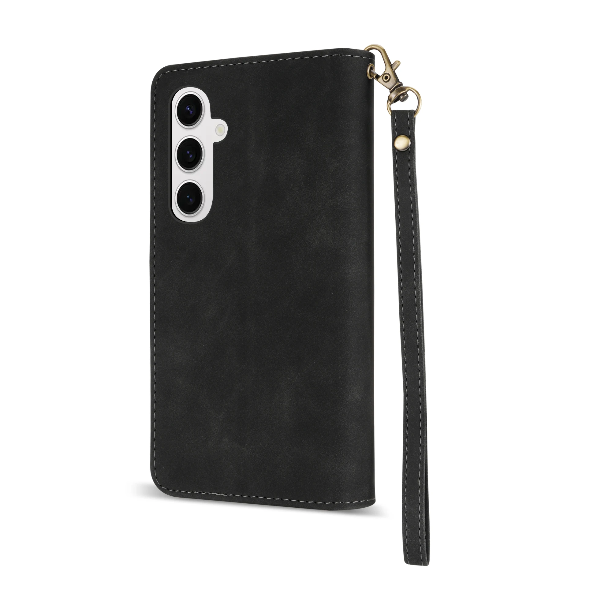 Brieftaschen-Lederhülle mit Reißverschluss, Kartenfächern und Magnetverschluss für Samsung Galaxy S26 Ultra S25 Plus S24 FE A07 A16 A17 A36 A56 – Detail 7