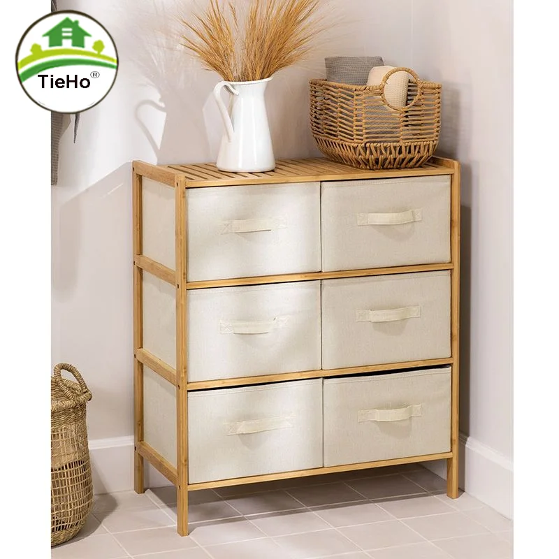 

Living Room Floor Storage Rack Bedroom Bamboo Drawer Sorting Storage Cabinet Indoor Large Capacity Storage Organizer Furniture