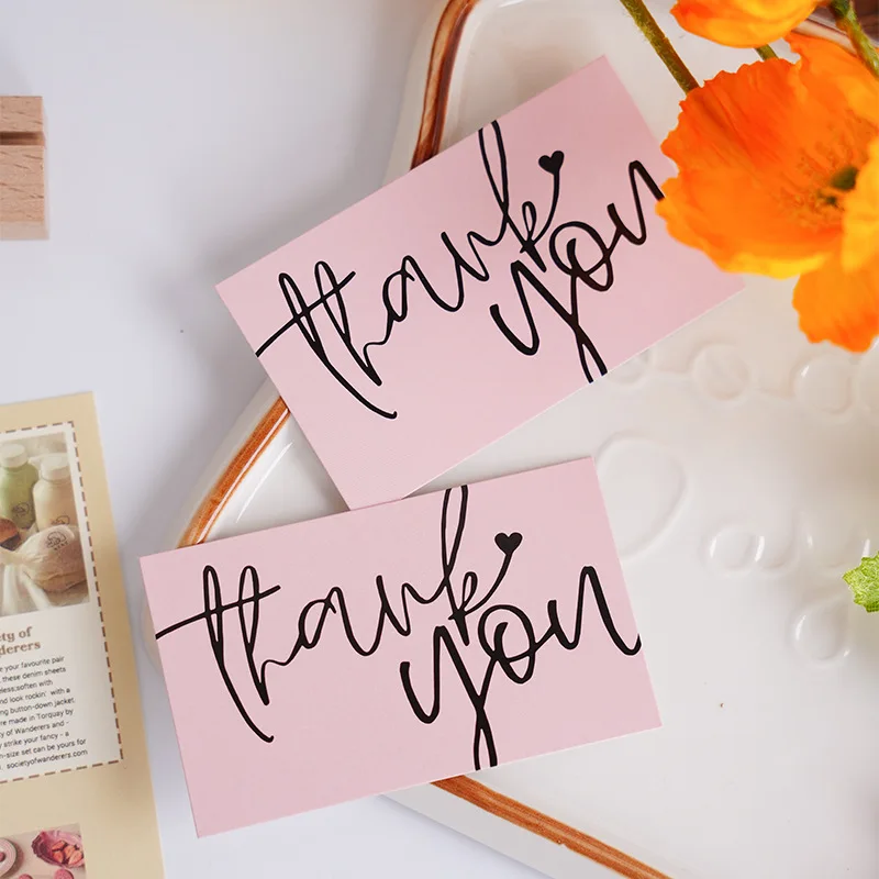 30pcs Thank You Greeting Cards Happy Birthday Cards for Envelopes Writable Postcard Luxurious DIY Business Gift Packaging