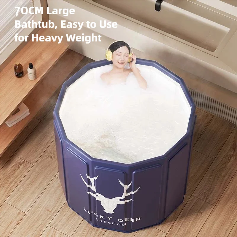 Free Installation Ice bathtub Bathing Tub for Adults, Foldable Bath Tub for Home use, Full Bbody Bath Tub, Shower Basin,