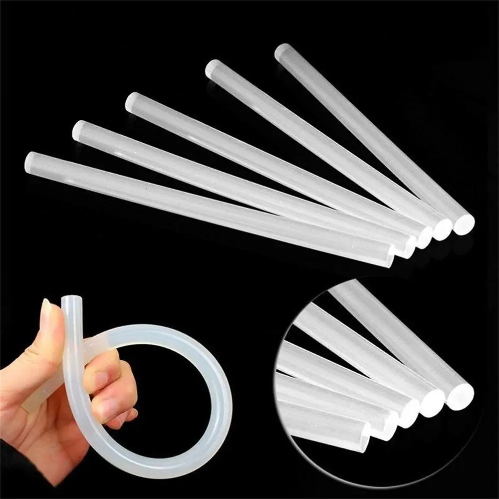 NEWACALOX 20PCS 7mm x 150mm White/Black/Yellow Hot Melt Glue Sticks For  Mini Electric Heat Pistol Glue Gun Craft DIY Repair Tool