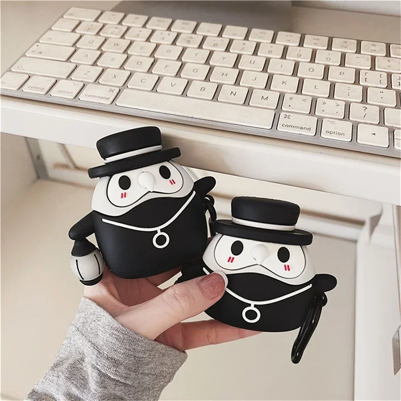 Фото 3D Милые Мультяшные наушники Doctor Schnabel для Airpods 1 2 3 Pro Силиконовый противоударный чехол для Airpods pro 2 зарядное устройство №3