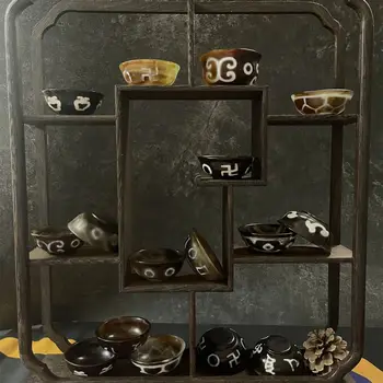 1pcs/lot Household daily necessities ornaments display dzi agate small teacups Rare special household ornaments Collectible gift 1