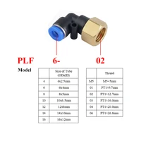 ข้อต่อท่อลมแบบเร็ว 5 ชิ้น รุ่น PC PCF PL SL PB PD PX ขนาด 4 6 มม. 8 มม. 10 มม. 12 มม. เกลียว M5 PT1/8 1/4 3/8 1/2 สำหรับท่อลม 3