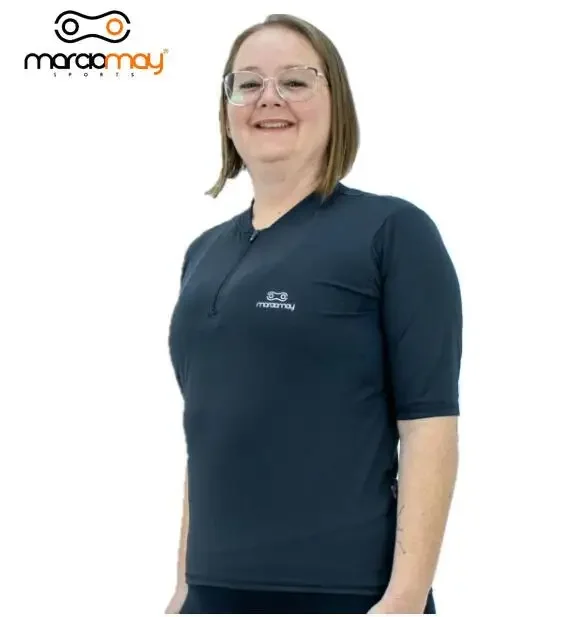 Marciomay Summer Women Black Cycling Short Sleeve Jersey MTB Breathable Cycling Shirt Outdoor Road Bike Sports Clothes