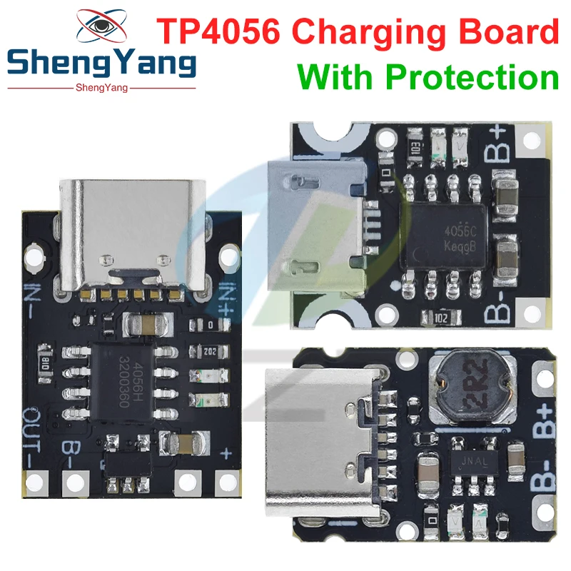 Typ-C USB TP4056 1a Lithium-Batterie Lades chutz platine Modul Polymer batterie mit Temperatur schutz