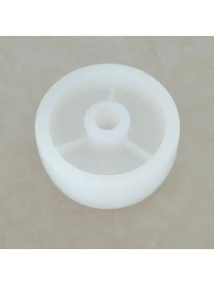 5 Pcs/Lot 1.5 Inch White Pp Single Wheel Diameter 40 Plastic Wear Resistant Nylon Caster Furniture