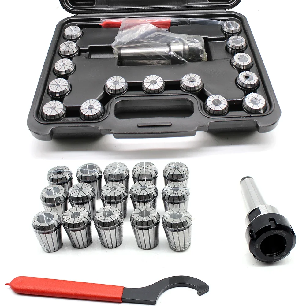 MT3 Schaft ER32 3–20 mm Fräser-Verlängerungsspannzange W | 15-teiliges ER32-Federspannzangen-Set, Fräswerkzeughalter aus Metall für Fräsdrehmaschine