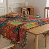 1pc Waterproof Table Cloth Colored Tassel Dustproof Tablecloth for  Party Outdoor Picnic 3