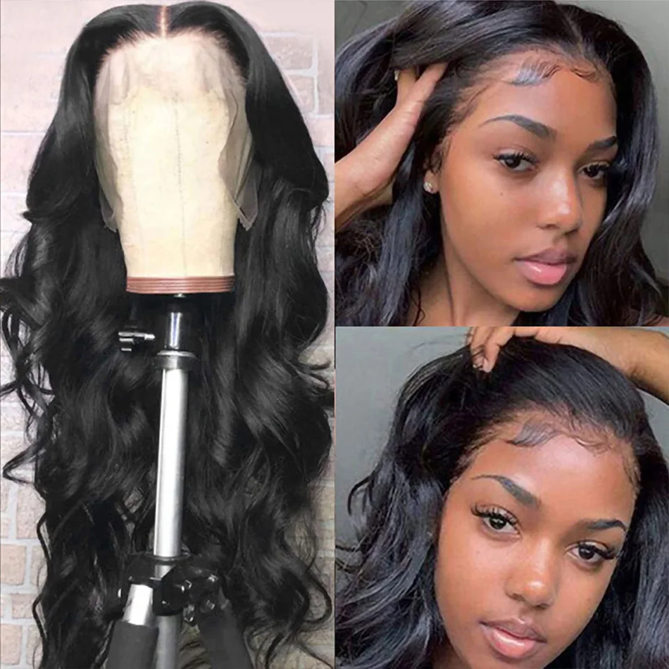 13x4 HD Transparent Lace Front Human Hair Wigs Body Wave 13x6 Frontal Wig Brazilian Body Wave Human Hair