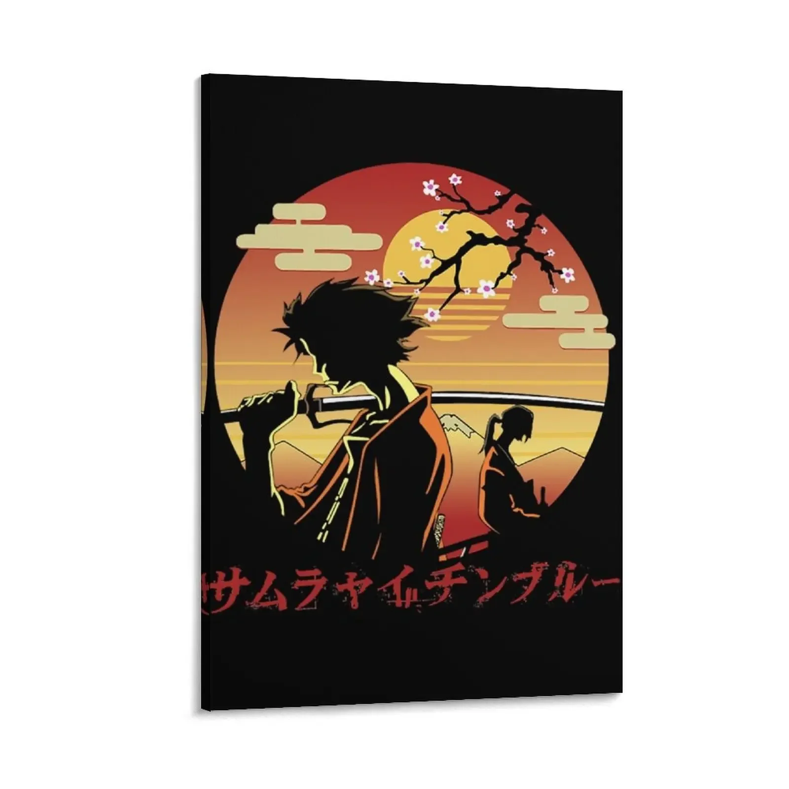 

mugen and jin champloo japanese sunset Canvas Painting japanese room decor vintage home decor room decors aesthetic
