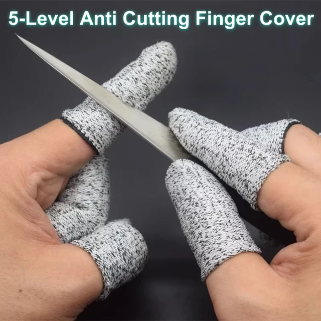 Couvre-doigts Anti-coupure de niveau 5, sécurité haute résistance, gants flexibles Anti-coupure du bout des doigts, outil de cuisine réutilisable et Durable