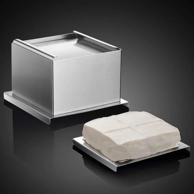 Homemade Tofu Mold DIY Square Tofu Making Mold Stainless Steel Household Bottom Drainage Design Kitchen Cooking Tools tofu mold