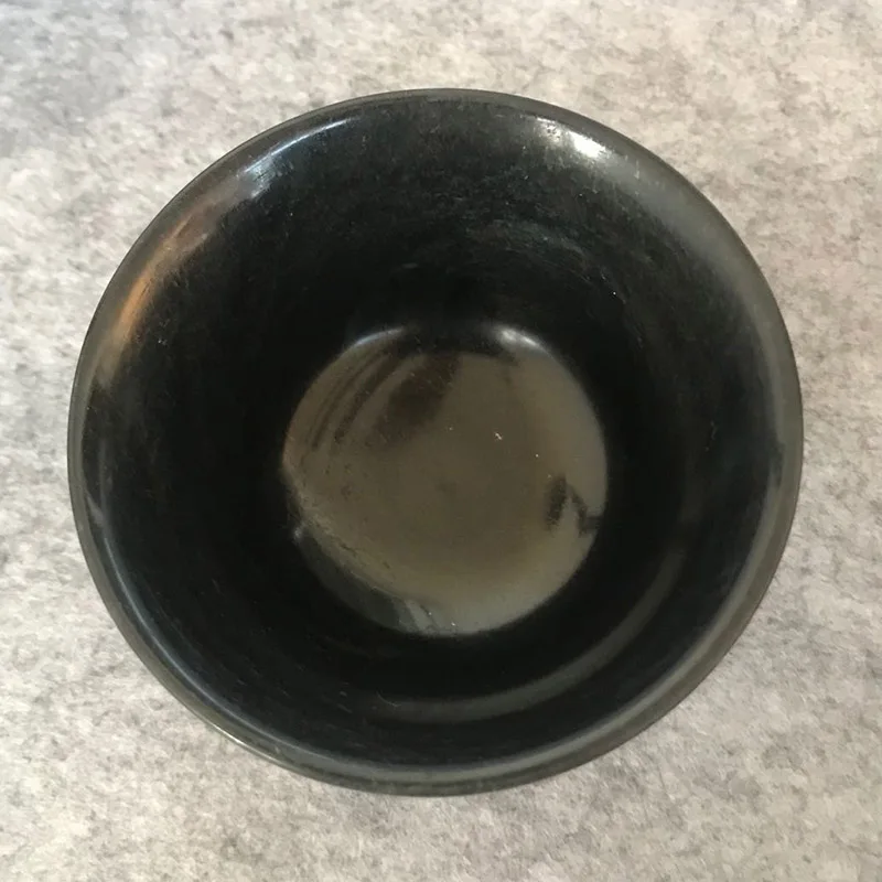 Natural Green Jade Cover Bowl Health Cup Hand-carved Real Chinese Tibetan Jades Stone Gaiwan Magnet Stone Gongfu Teaware