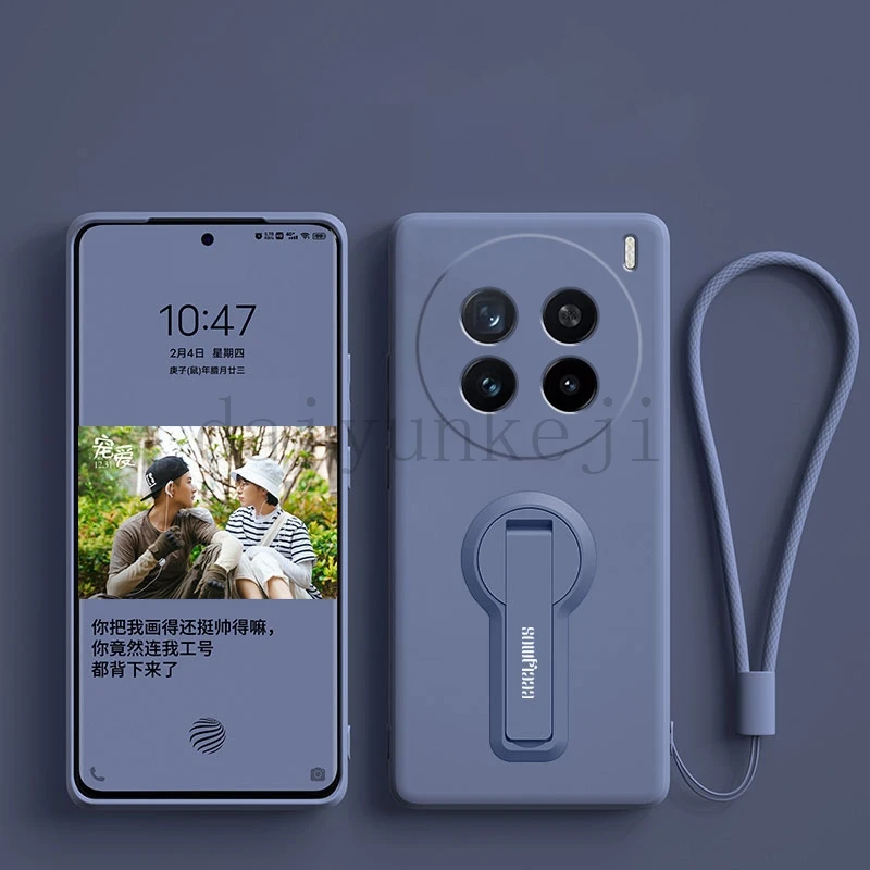 Premium Silicone Shockproof Phone Case with Holder and Screen Protector