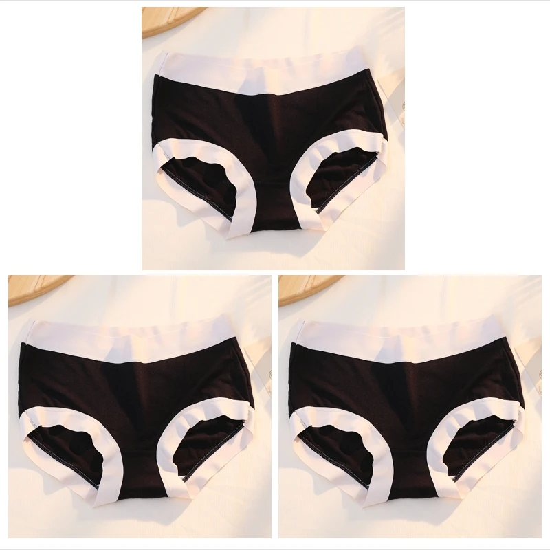 3Pcs/set Women's Panties Seamless Underwear Cotton Breathable Female Underpants Girls Briefs Plus Size Sexy Intimates Lingerie