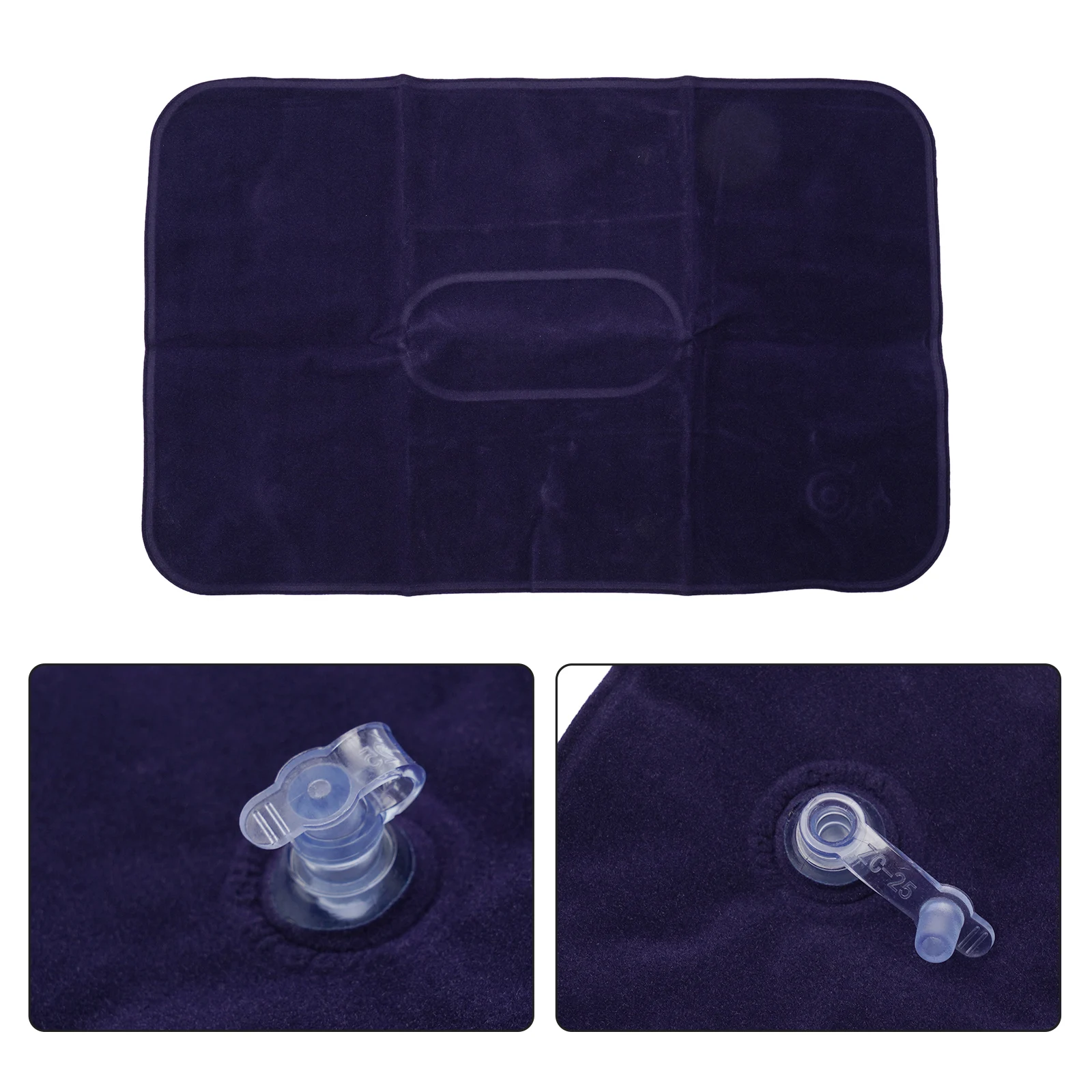 

Brand New Inflatable Pillow Head Rest Support 1pc 32x22x1cm Air Pillow Camping Supplies Folded PVC Purple Soft