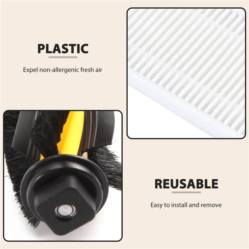 

Rolling Brush Side Brush Set is Suitable for Liectroux C30B /Proscenic 800T 820S 820T 830T Robot Vacuum Cleaner Parts