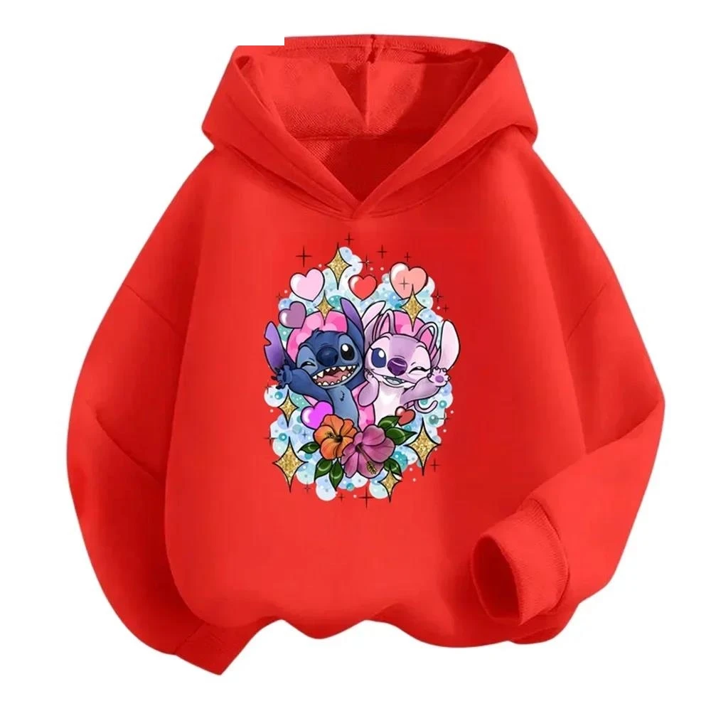 thumbnail image 1 of Nuevo conjunto de sudadera con capucha de Stitch para niñas, sudadera de otoño e invierno, jerséis Harajuku de manga larga, camisetas casuales con capucha de la serie Disney Stich, 1 of 5