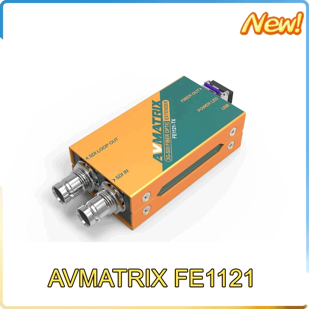 

AVMATRIX FE1121 3G-SDI Fiber Optic Extender 20km Local SDI Loop Out and Dual SDI outputs and Supports 3G/HD/SD SDI Signals
