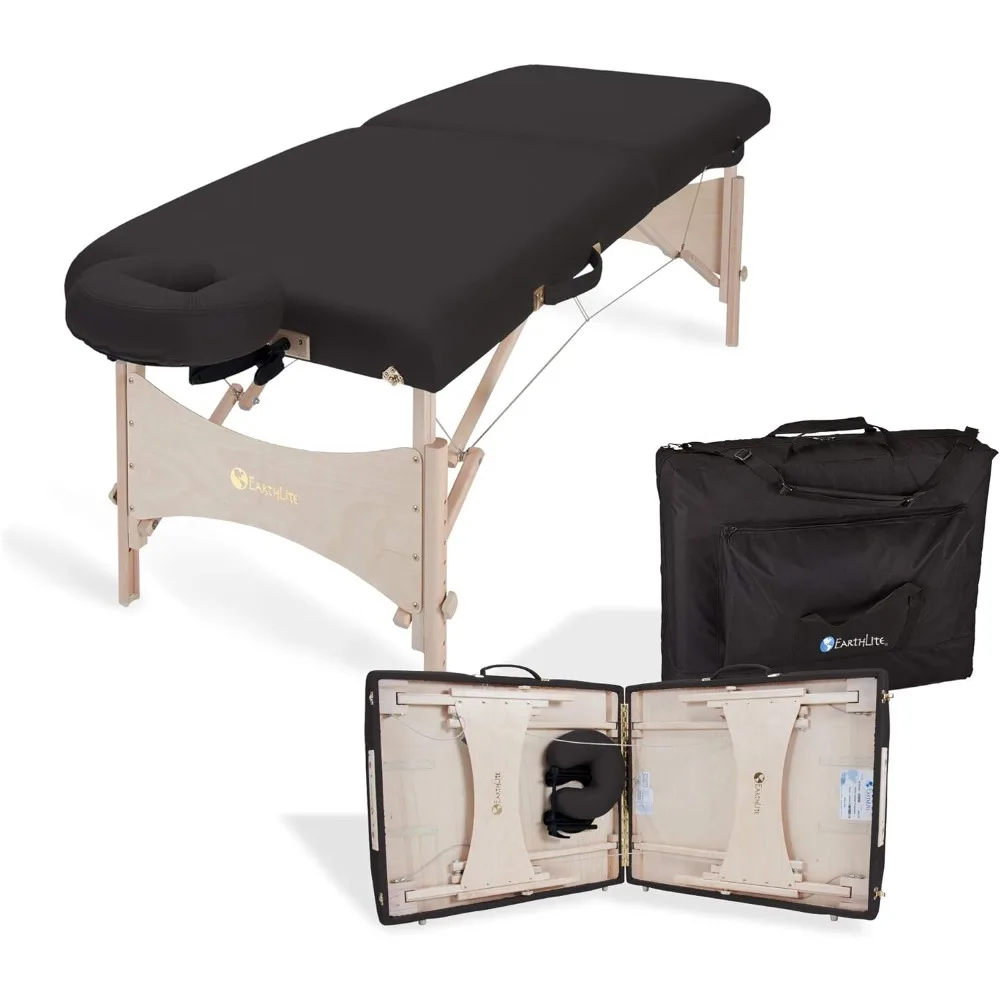 

EARTHLITE Portable Massage Table HARMONY DX – Foldable Physiotherapy/Treatment/Stretching Table, Eco-Friendly Design, Hard Maple