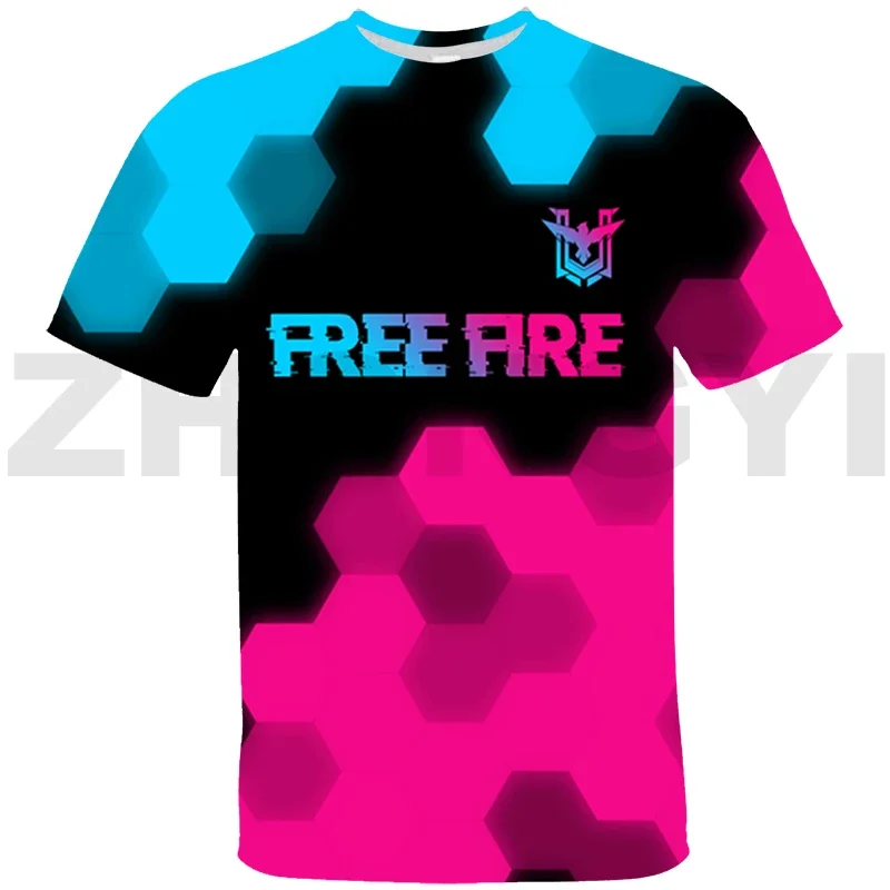 Free Fire Baju Gamer 3D Free Fire Garena Game T-shirt Korean Style
