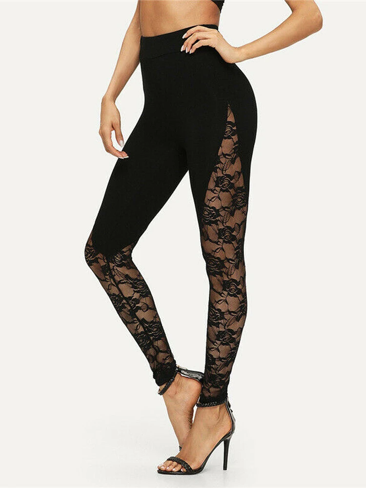 black lace leggings