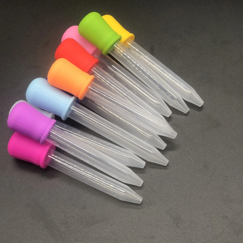 5ml Small Silicone Pipette Dropper Feeding Medicine Liquid Eye Ear