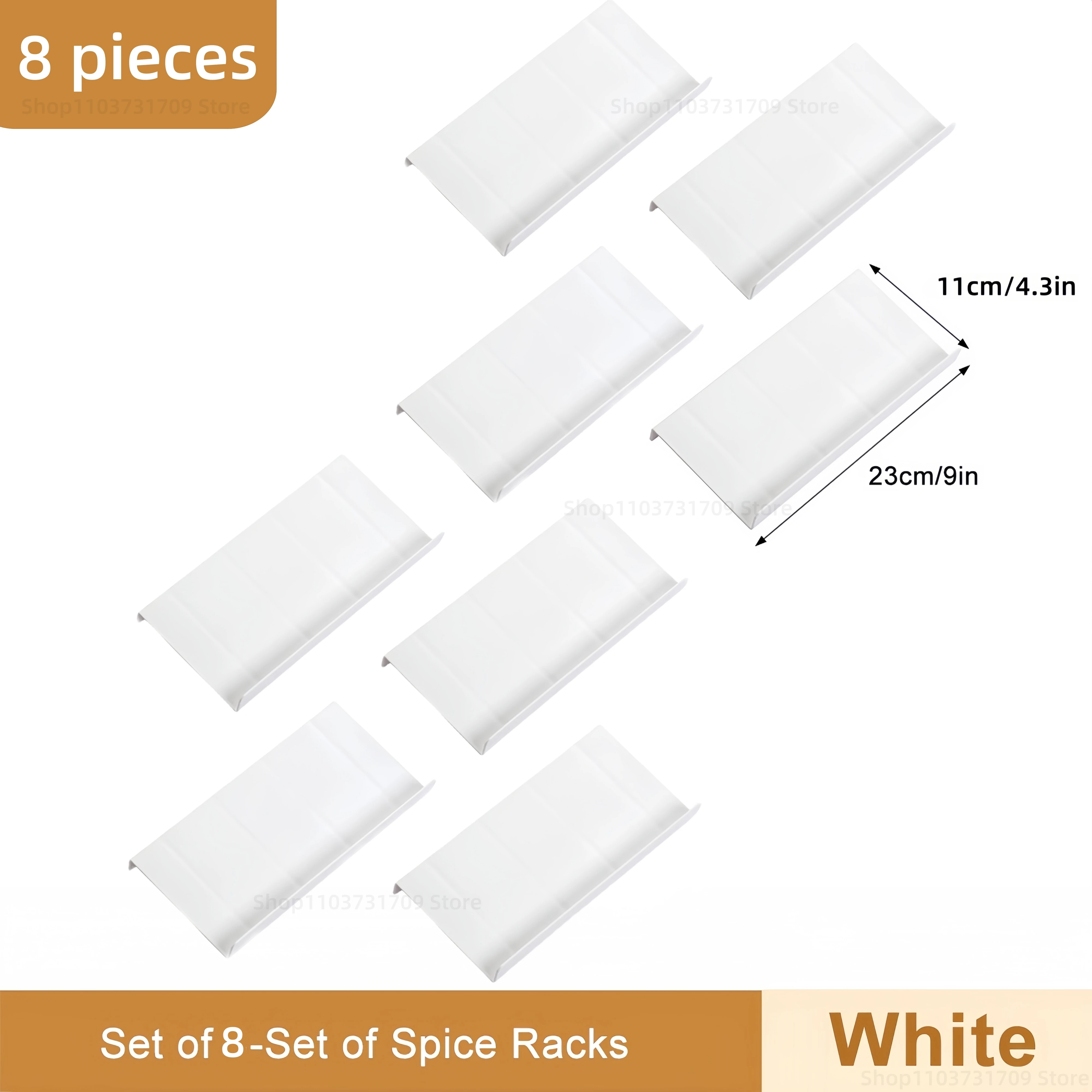 8 pieces white rack