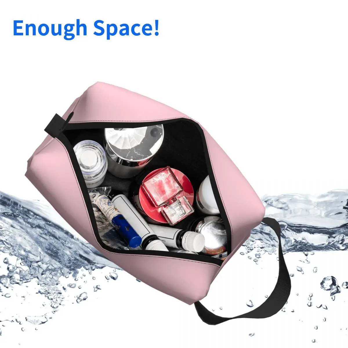 Custom Personalized Photo Logo Cosmetic Bag Women Cute Big Capacity DIY Print Makeup Case Beauty Storage Toiletry Bags 5