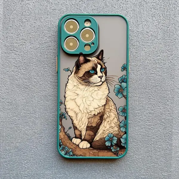 Japanischer Anime-Stil Hülle für iPhone 17 Pro Max 16 XS X XR Katzen-Case für iPhone 11 12 13 14 15 Plus Pro Max Mini Stoßfeste Schutzhülle – Detail 12